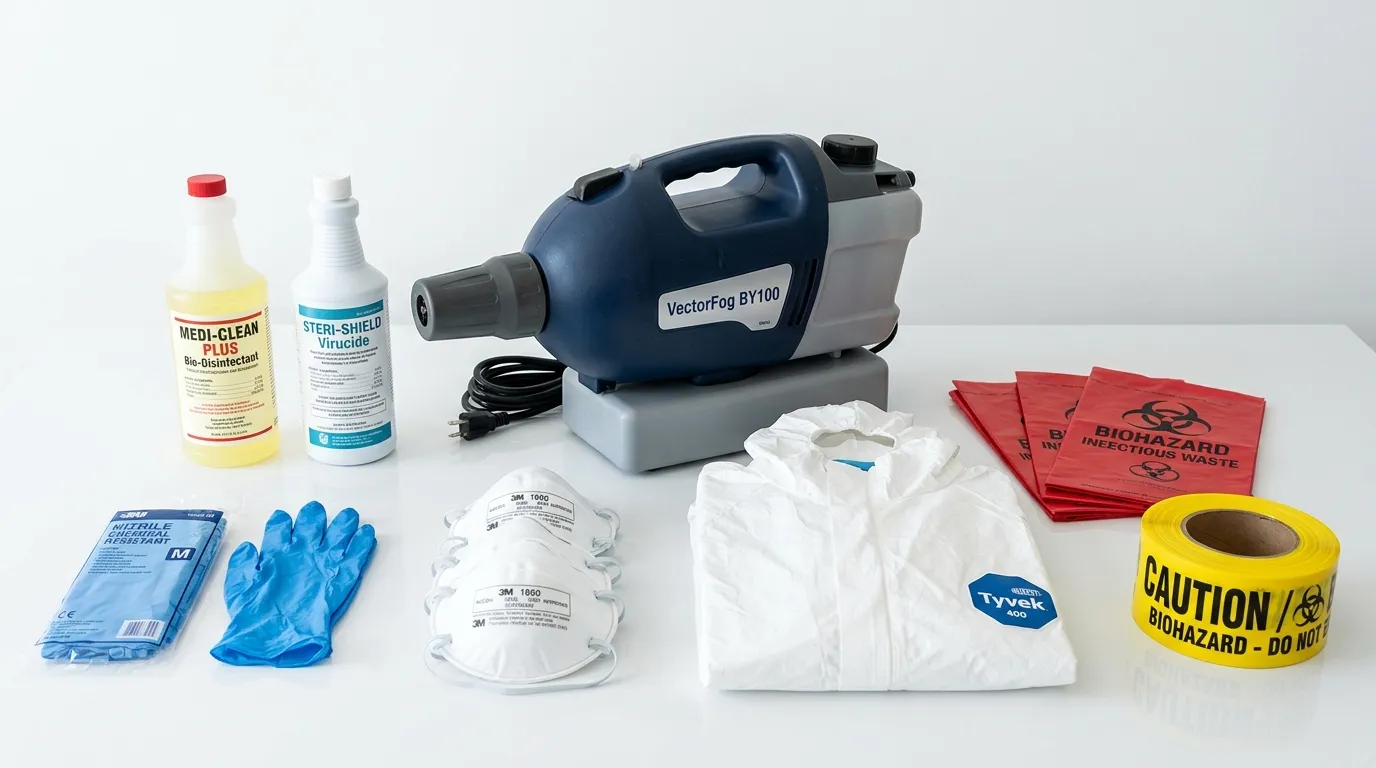 Professional biohazard remediation crew working in Gulf Shores