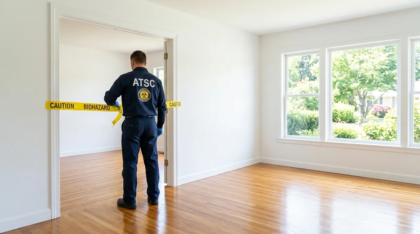 Certified biohazard cleanup crew performing Decomposition Cleanup in Gulf Shores